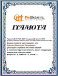 ГРАМОТА
участвует в проекте "источник знаний"
22.08.2016 ГРАМОТА
участвует в проекте "источник знаний"
22.08.2016